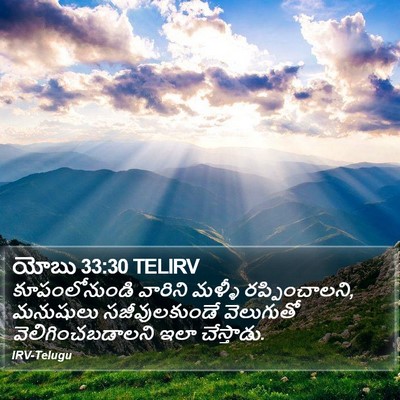 యోబు 33:30 TELIRV Bible Verse Image