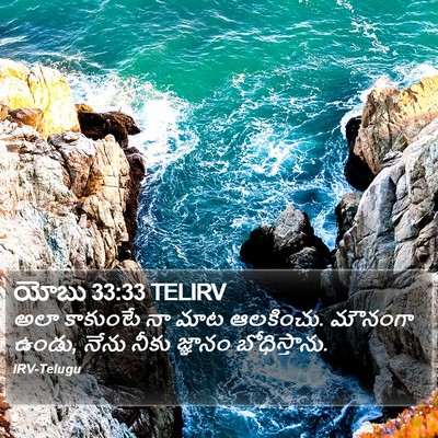 యోబు 33:33 TELIRV Bible Verse Image