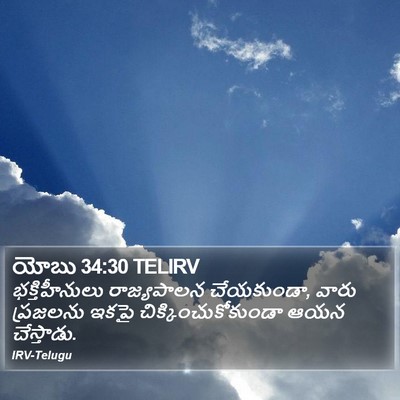 యోబు 34:30 TELIRV Bible Verse Image