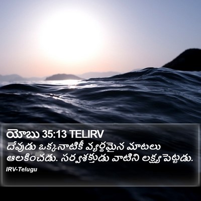 యోబు 35:13 TELIRV Bible Verse Image