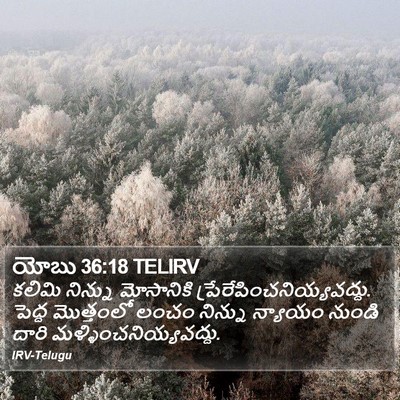 యోబు 36:18 TELIRV Bible Verse Image