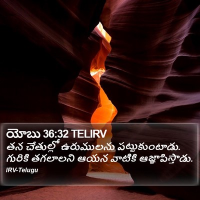 యోబు 36:32 TELIRV Bible Verse Image