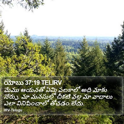 యోబు 37:19 TELIRV Bible Verse Image