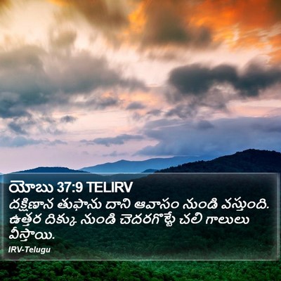యోబు 37:9 TELIRV Bible Verse Image
