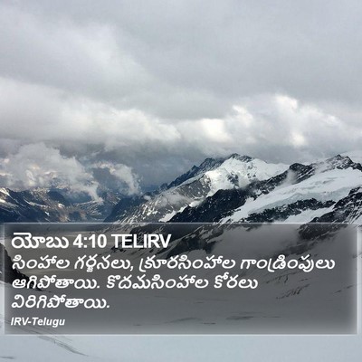 యోబు 4:10 TELIRV Bible Verse Image