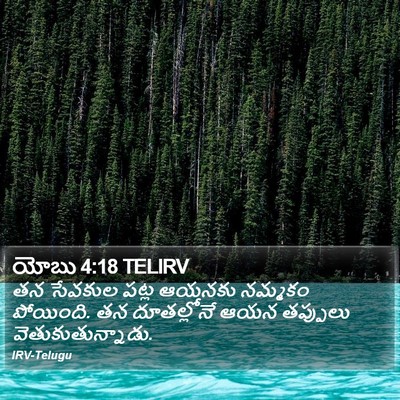 యోబు 4:18 TELIRV Bible Verse Image