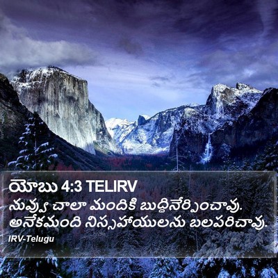 యోబు 4:3 TELIRV Bible Verse Image