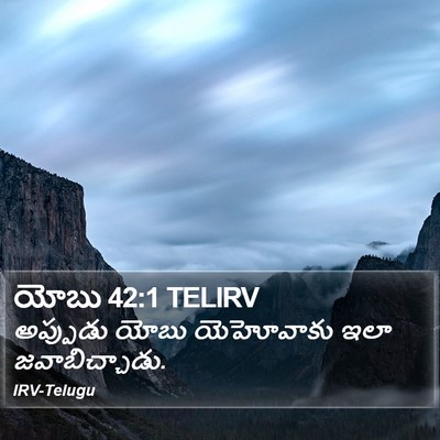 యోబు 42:1 TELIRV Bible Verse Image