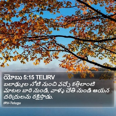 యోబు 5:15 TELIRV Bible Verse Image