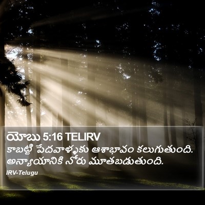 యోబు 5:16 TELIRV Bible Verse Image
