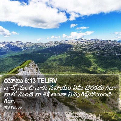 యోబు 6:13 TELIRV Bible Verse Image