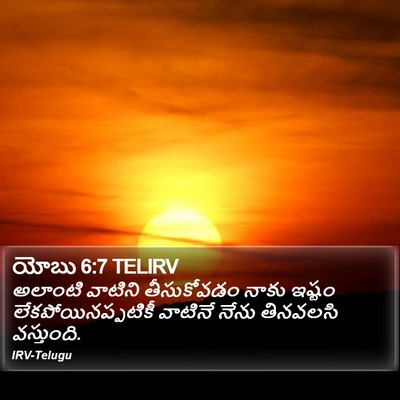 యోబు 6:7 TELIRV Bible Verse Image