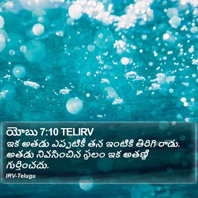 యోబు 7:10 TELIRV Bible Verse Image