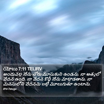 యోబు 7:11 TELIRV Bible Verse Image
