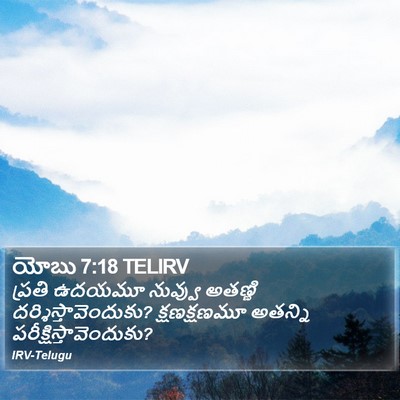 యోబు 7:18 TELIRV Bible Verse Image