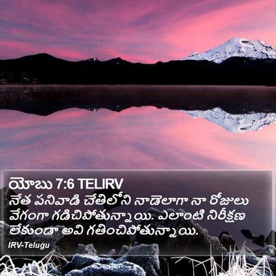 యోబు 7:6 TELIRV Bible Verse Image