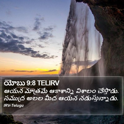 యోబు 9:8 TELIRV Bible Verse Image