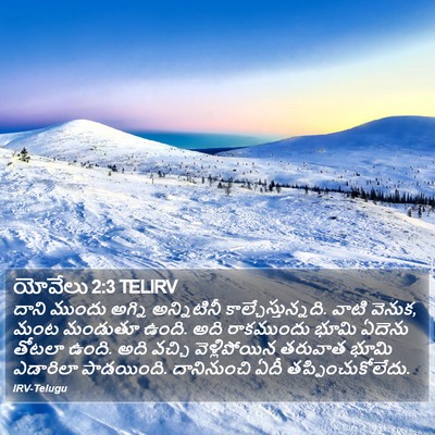 యోవేలు 2:3 TELIRV Bible Verse Image