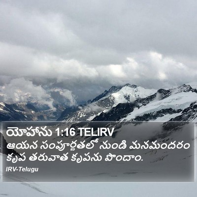 యోహాను 1:16 TELIRV Bible Verse Image