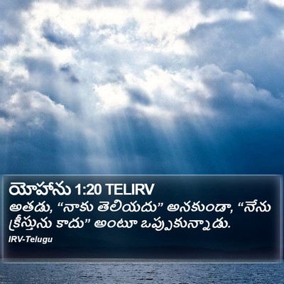 యోహాను 1:20 TELIRV Bible Verse Image