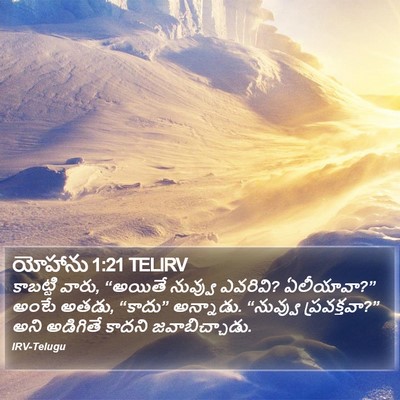 యోహాను 1:21 TELIRV Bible Verse Image