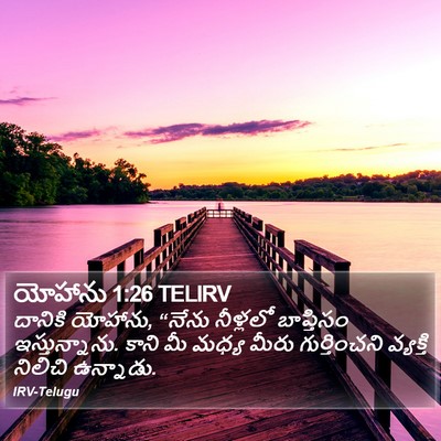 యోహాను 1:26 TELIRV Bible Verse Image