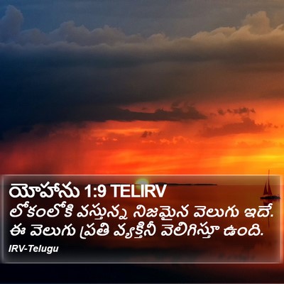యోహాను 1:9 TELIRV Bible Verse Image