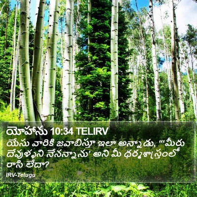 యోహాను 10:34 TELIRV Bible Verse Image