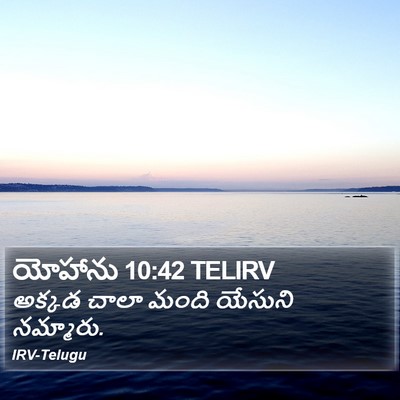 యోహాను 10:42 TELIRV Bible Verse Image
