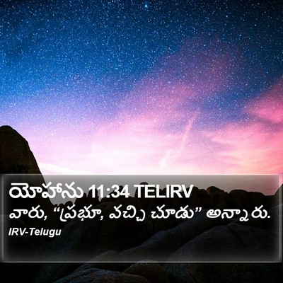 యోహాను 11:34 TELIRV Bible Verse Image