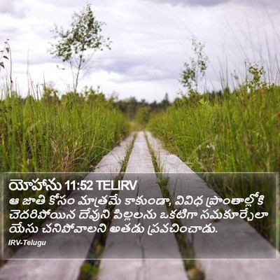 యోహాను 11:52 TELIRV Bible Verse Image