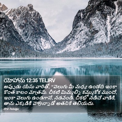 యోహాను 12:35 TELIRV Bible Verse Image