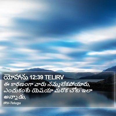 యోహాను 12:39 TELIRV Bible Verse Image