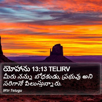 యోహాను 13:13 TELIRV Bible Verse Image
