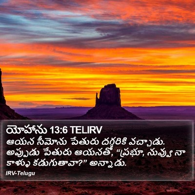 యోహాను 13:6 TELIRV Bible Verse Image