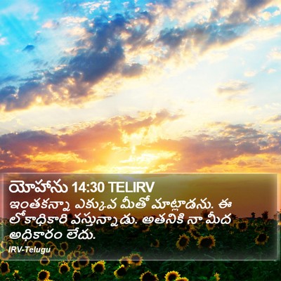 యోహాను 14:30 TELIRV Bible Verse Image