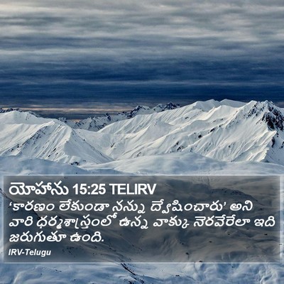 యోహాను 15:25 TELIRV Bible Verse Image