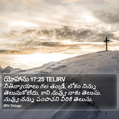 యోహాను 17:25 TELIRV Bible Verse Image