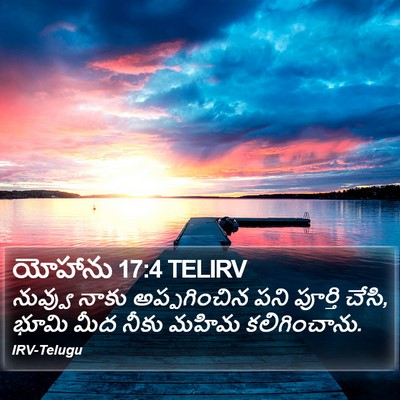 యోహాను 17:4 TELIRV Bible Verse Image