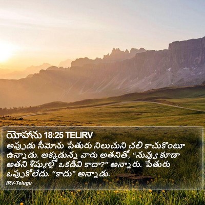 యోహాను 18:25 TELIRV Bible Verse Image