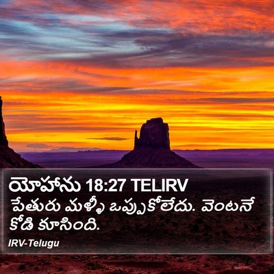 యోహాను 18:27 TELIRV Bible Verse Image