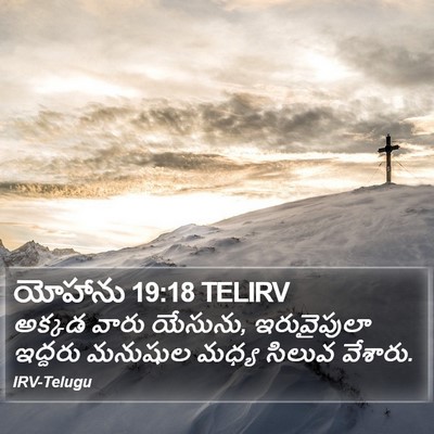 యోహాను 19:18 TELIRV Bible Verse Image