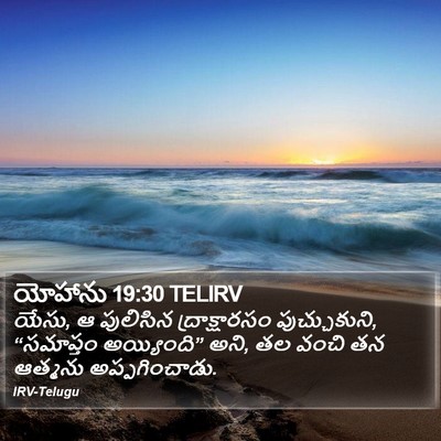 యోహాను 19:30 TELIRV Bible Verse Image