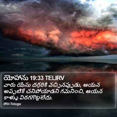యోహాను 19:33 TELIRV Bible Verse Image