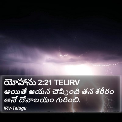 యోహాను 2:21 TELIRV Bible Verse Image