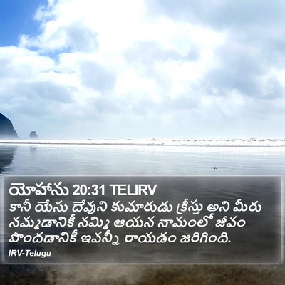 యోహాను 20:31 TELIRV Bible Verse Image