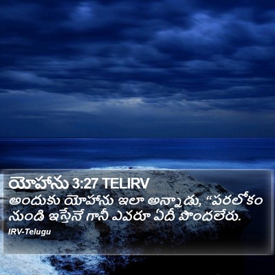 యోహాను 3:27 TELIRV Bible Verse Image
