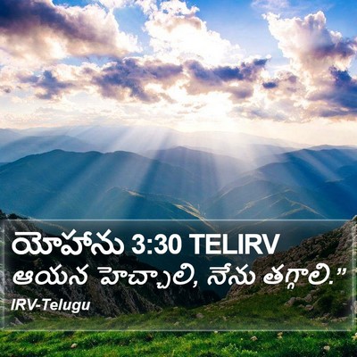 యోహాను 3:30 TELIRV Bible Verse Image
