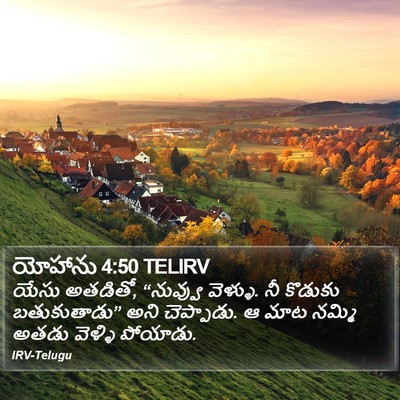 యోహాను 4:50 TELIRV Bible Verse Image