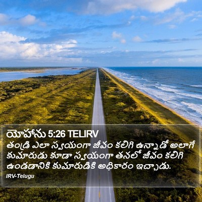 యోహాను 5:26 TELIRV Bible Verse Image